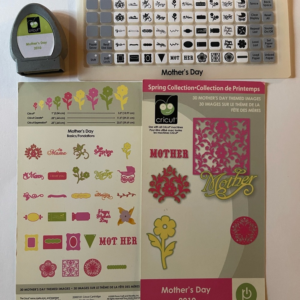 Cricut Mother's Day Cartridge Set-good condition, never used